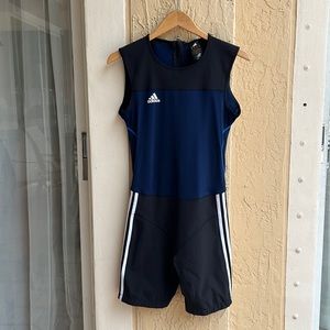 Adidas Climalite Women's Weightlifting Singlet Navy Blue and Black Size Large